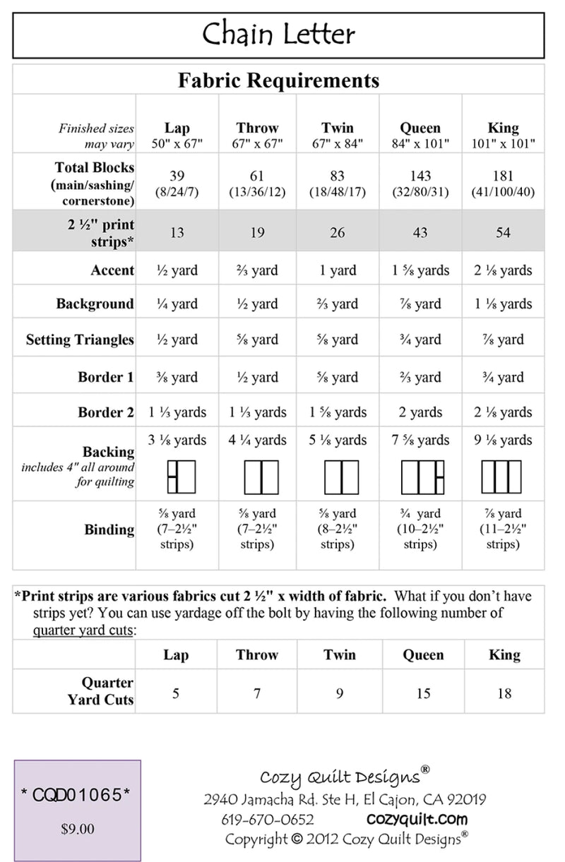 Chain Letter Quilt Pattern