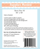 Coriander Quilts Barn Star 10 Quilt Pattern