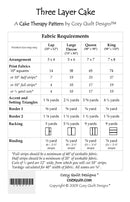 Cozy Quilt Designs Three Layer Cake Quilt Pattern