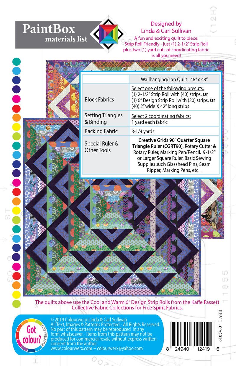 Colourwerx Paint Box Quilt Pattern