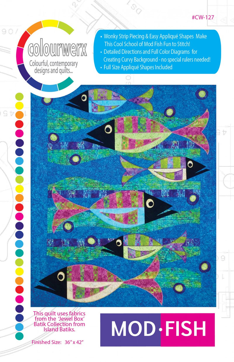 Colourwerx Mod Fish Pattern