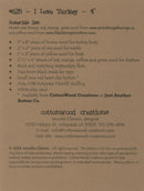 Cottonwood Creations I Love Turkey Pattern