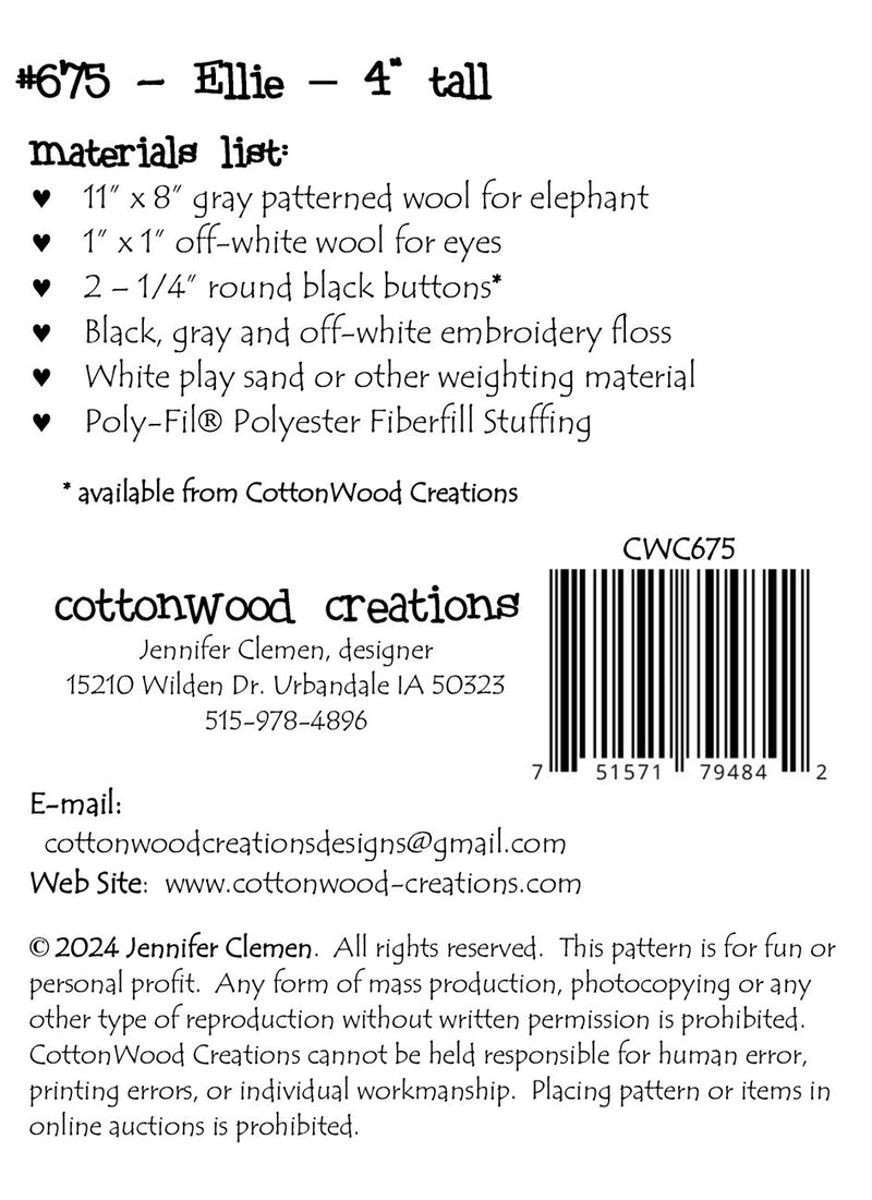 Cottonwood Creations Ellie Pattern