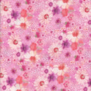 Clothworks Spring Cheer Daisies Pink Fabric