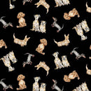 Michael Miller Dog Friendly Black Fabric ONLINE PURCHASE ONLY