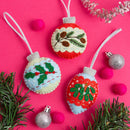 Christmas Baubles Felt Craft Kit For Beginners