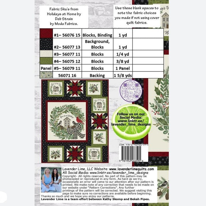 Lavender Lime Christmas Cheer Pattern