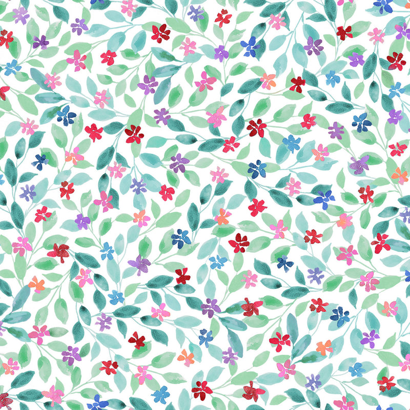 Maywood Studio Bloom Bright Multi Tiny Flowers Fabric