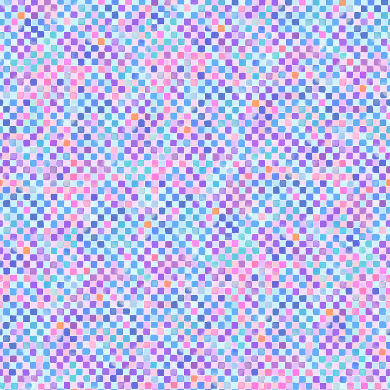 Maywood Studio Bloom Bright Violet Multi Mosaic Fabric