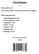 Deb's Cats And Quilts Huntington Pattern