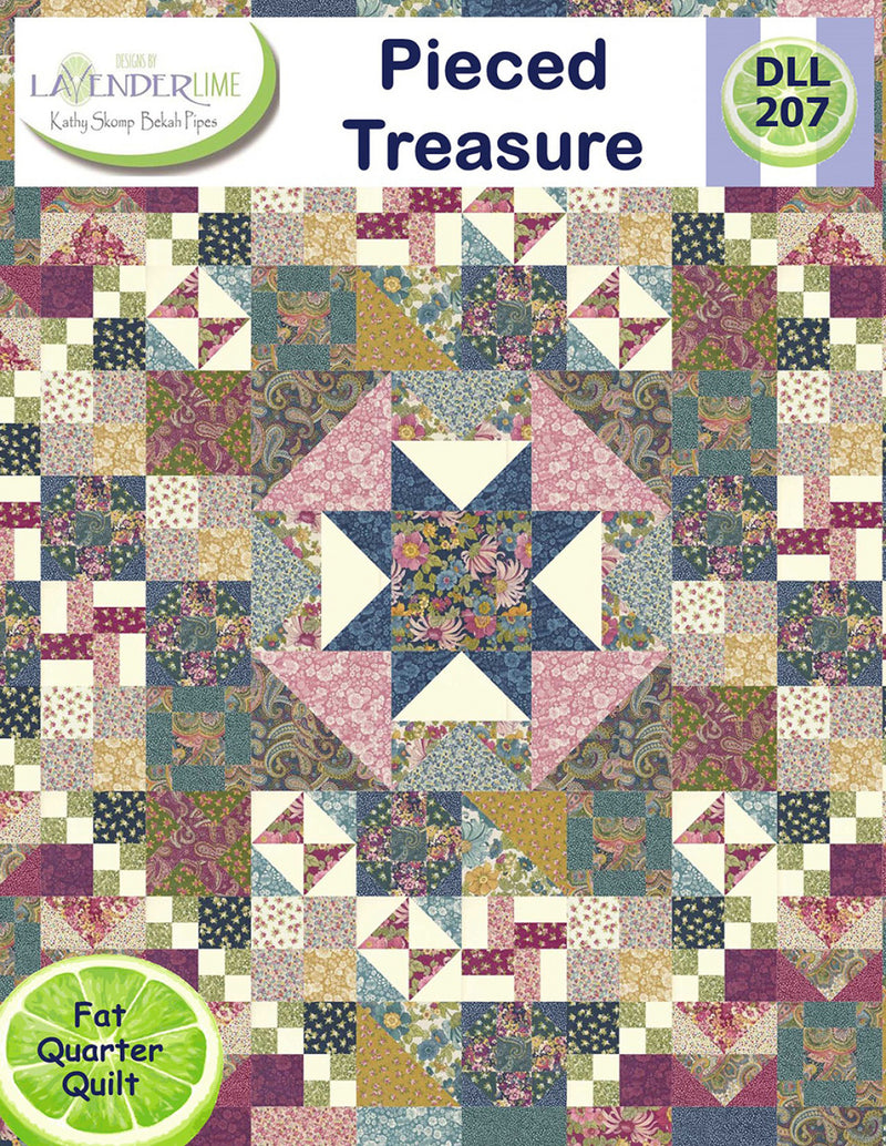 Lavender Lime Pieced Treasure Pattern