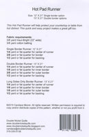 Hot Pad Table Runner Pattern