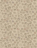 Timeless Treasures Dog Paw Prints Natural Fabric