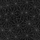 Timeless Treasures Fright Night Spider Webs Black Fabric