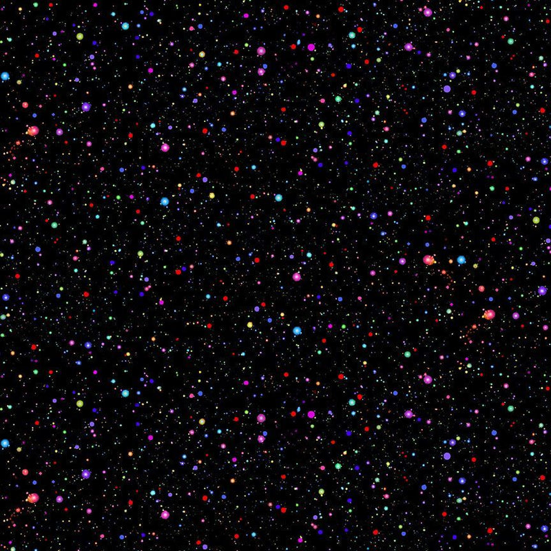 Timeless Treasures Spaced Out Dots Black Fabric