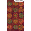 Northcott Stonehenge Marrakech Mandala Blocks Red Multi Panel