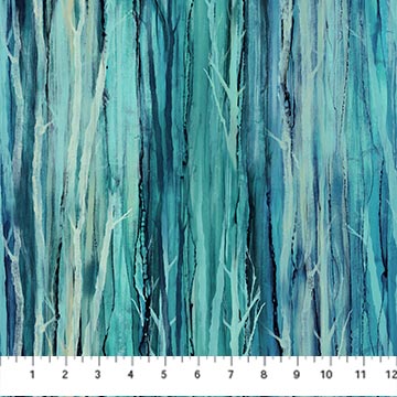 Northcott Cedarcrest Falls Medium Teal Twig Texture Fabric