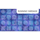 Northcott Stonehenge Celtic Roots Medallion Rows Purple Fabric