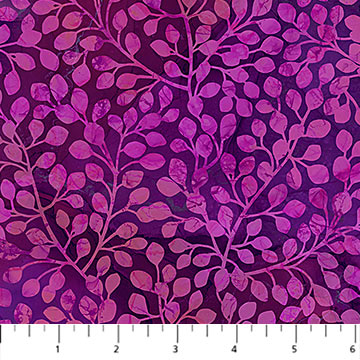 Northcott Dragonfly Dance Leaf Blender Fuchsia Fabric