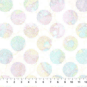 Northcott Dragonfly Dance Dots White Fabric