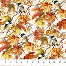 Northcott Autumn Breeze Birds Cream Multi Fabric
