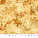 Northcott Autumn Breeze Leaf Texture Ochre Fabric
