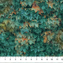 Northcott Autumn Breeze Layered Leaves Teal Fabric