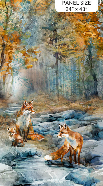 Northcott Fox Den Fabric Panel