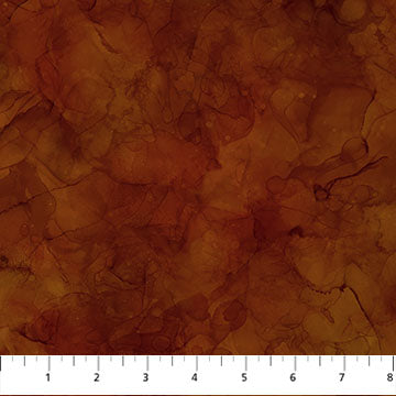 Northcott Fox Den Marble Texture Dark Rust Fabric