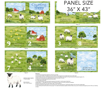 Northcott Counting Sheep Book Panel