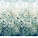 Northcott Whisper Full Width Border Teal Multi Fabric