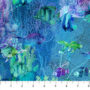 Northcott Coral Reef Fish Navy Fabric