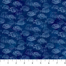 Northcott Coral Reef Fish Blender Navy Fabric