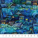 Northcott Starry Night Scenic Dark Blue Multi Fabric