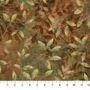 Northcott Stonehenge Organics Leaves Dark Rust Multi Fabric