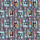 Springs Creative Disney Nightmare Before Christmas Jack And Sally Stained Glass Purple Fabric