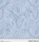 P & B Textiles Earth Tone Tonal Leaves Light Blue Wide Back Fabric