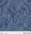 P & B Textiles Earth Tone Tonal Leaves Navy Wide Back Fabric