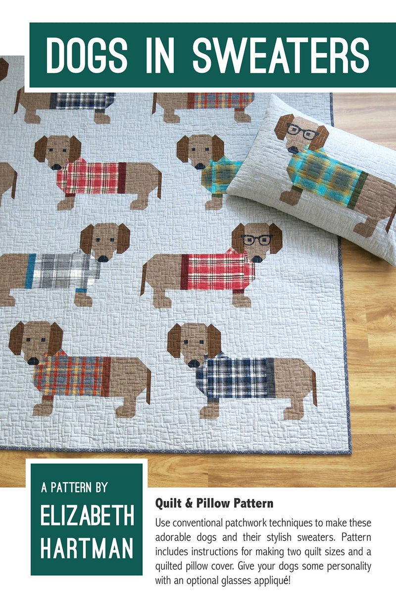 Elizabeth Hartman Dogs In Sweaters Quilt Pattern