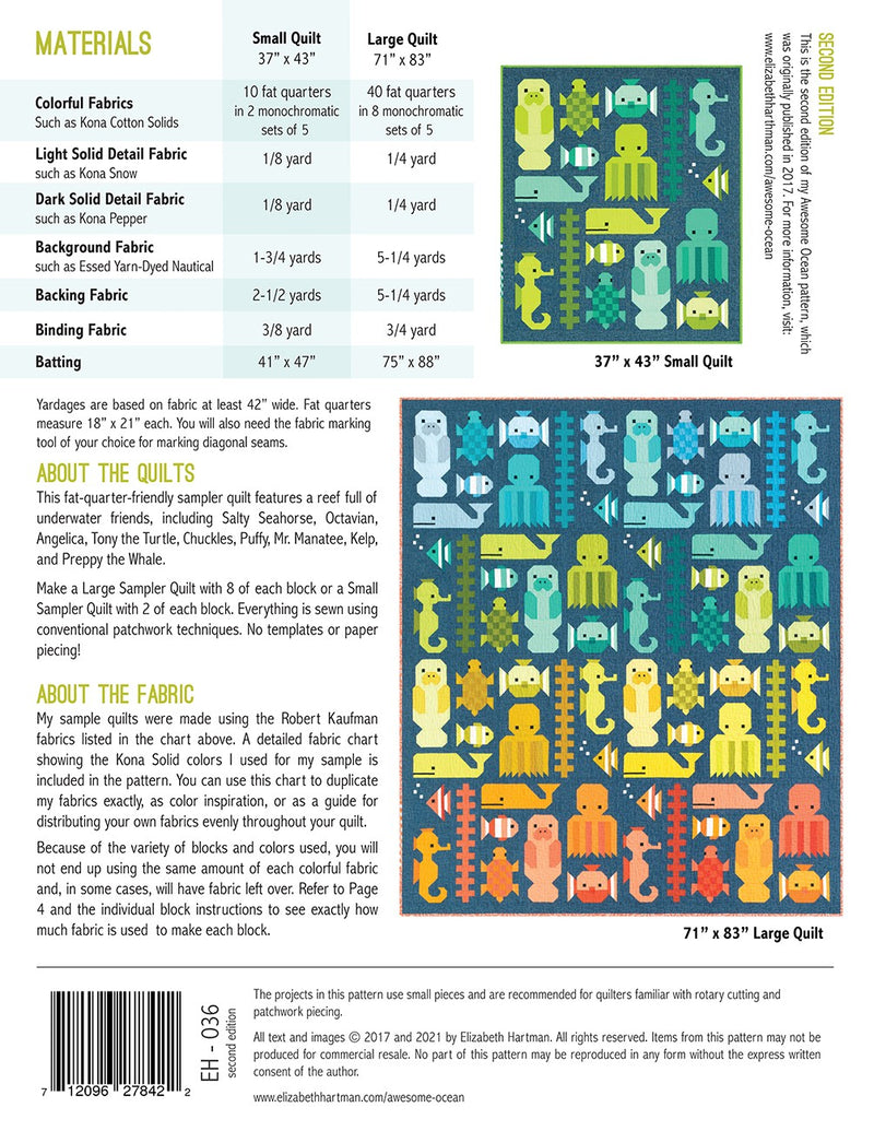 Elizabeth Hartman Awesome Ocean Quilt Pattern