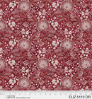 P & B Textiles Elizabeth Jacobean Allover Dark Red Wide Back Fabric