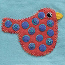 Sue Spargo Polka Dot Bird Pre-Cut Colorway 2 Red Kit and Pattern
