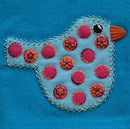 Sue Spargo Polka Dot Bird Pre-Cut Colorway 3 Blue Kit and Pattern