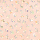 Maywood Studio Little Chicks Alphabet Peach Flannel Fabric