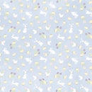 Maywood Studio Little Chicks Bunnies And Chicks Blue Flannel Fabric