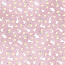 Maywood Studio Little Chicks Bunnies And Chicks Purple Flannel Fabric