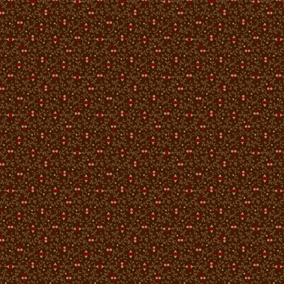 Marcus Fabrics Pegs Brown Flannel Fabric