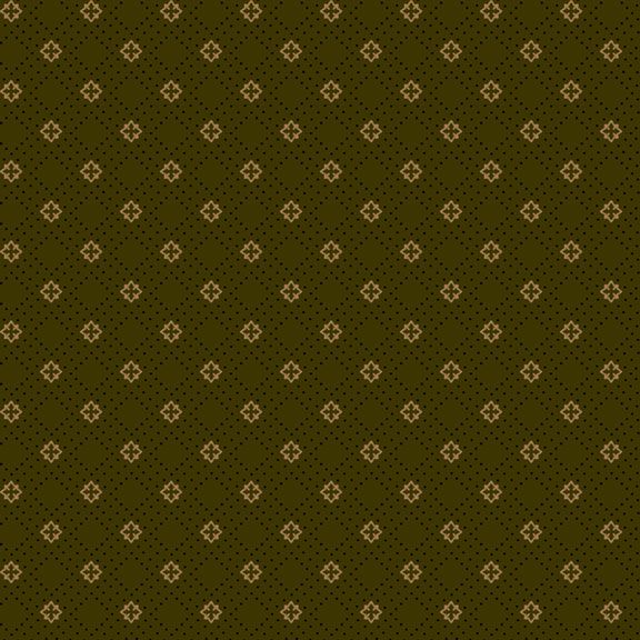Marcus Fabrics Gridwork Green Flannel Fabric