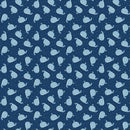 Riley Blake Love You To The Moon Whales Navy Flannel Fabric