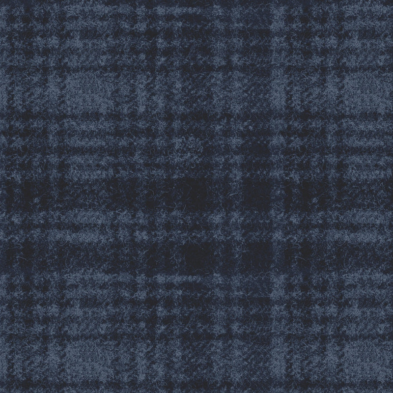 Maywood Woolies Plaid Navy Flannel Fabric